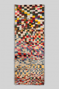 Tapis Boucherouite coloré - patchwork multicouleur
